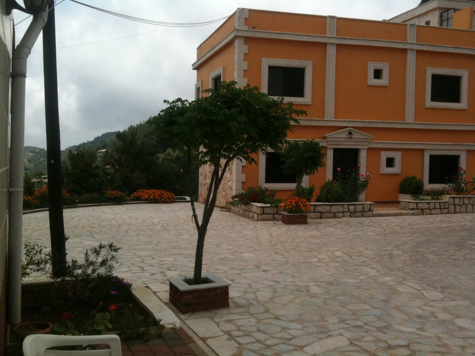 The main family house, with its courtyard planted and in use